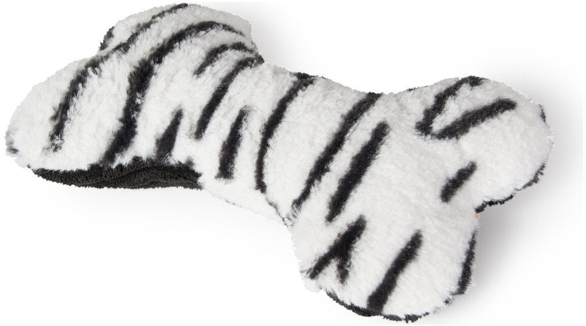 Myca, zabawka, dla psa, ko��, bia�a, tygrysie paski, pluszowa 20X12X6cm