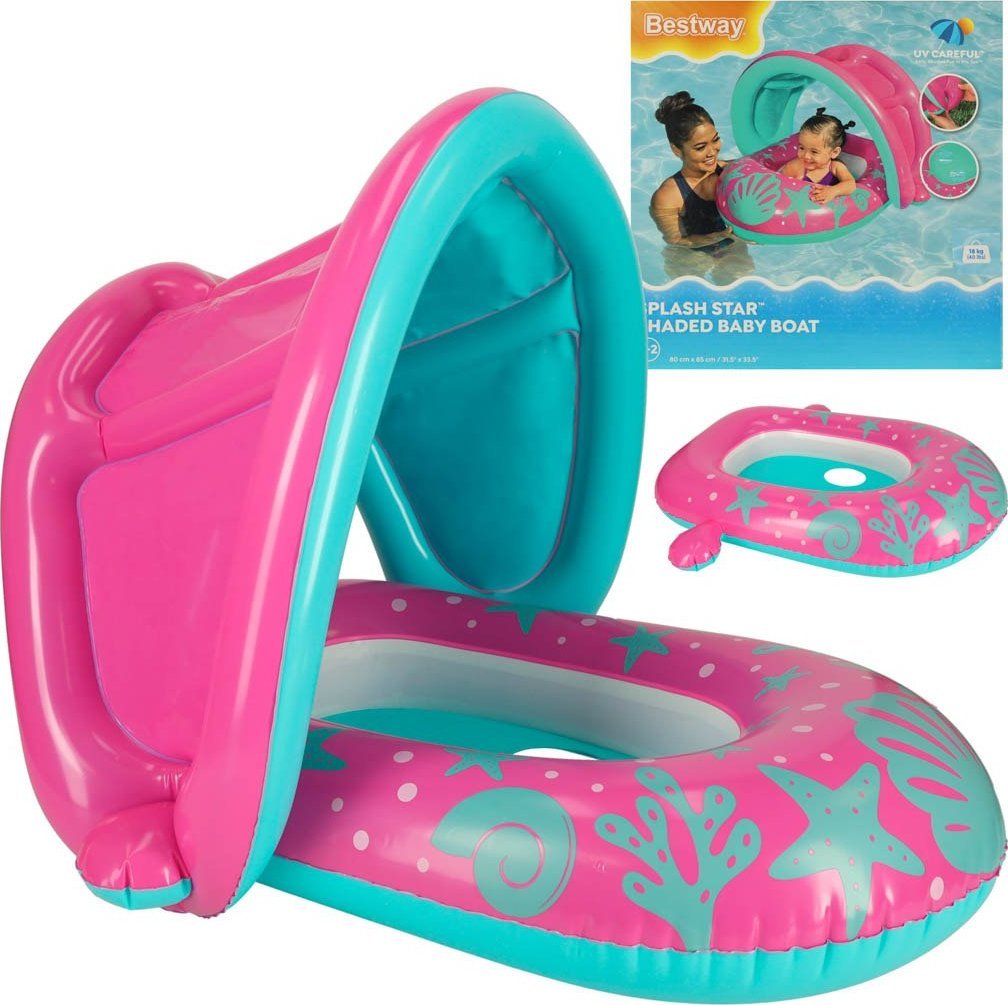 Kółko do pływania dmuchane dla niemowląt BESTWAY 34091 różowe Kik sp. z o.o. sp. k.