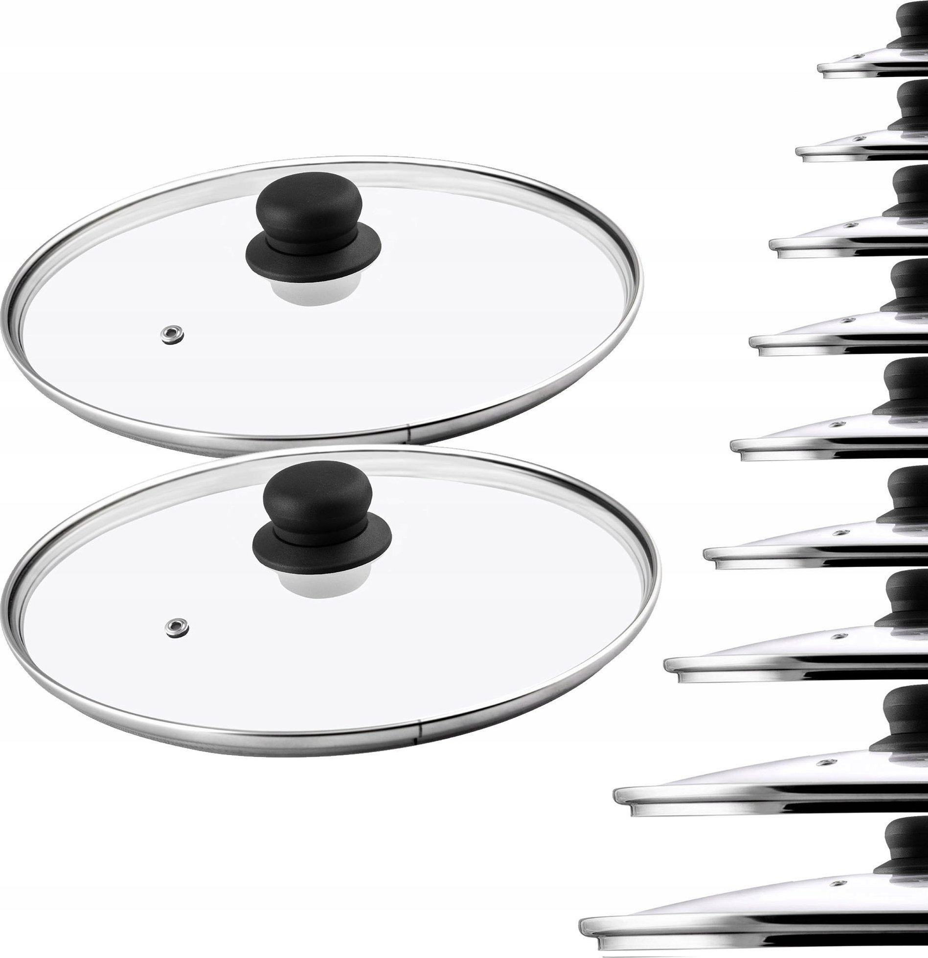 Kadax Pokrywka Szklana 28cm Do Patelni Garnka Pokrywa 2x