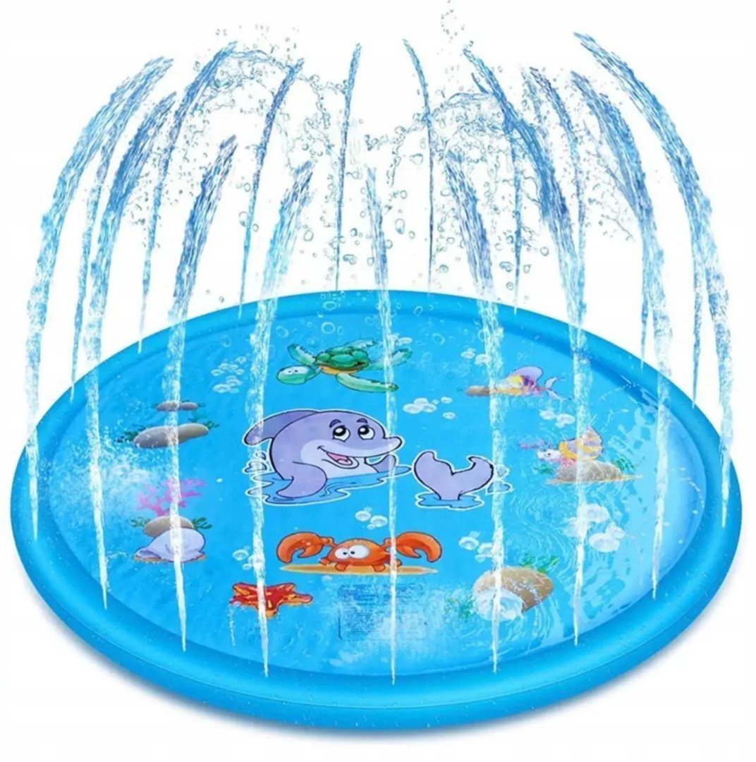 Brodzik letnia mata wodna fontanna 100cm zraszacz delfin ślizgawka 1655