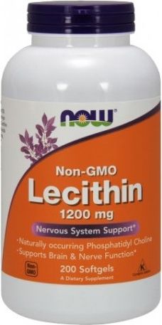 NOW Lecithin 1200mg 200 kapsułek żelowych