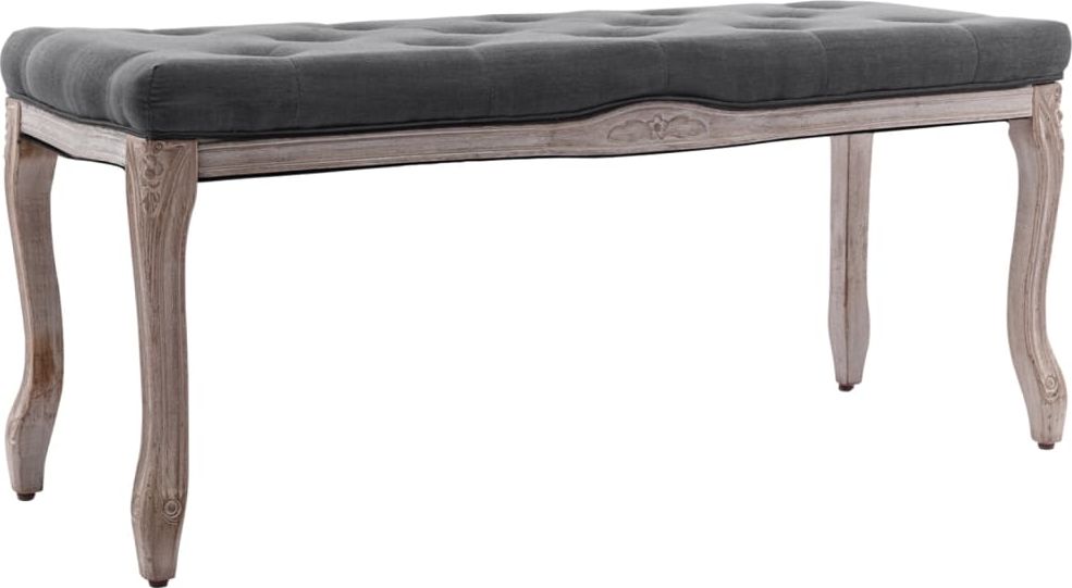 vidaXL Ławka do przedpokoju, drewno lite, 110x38x48 cm, ciemnoszara