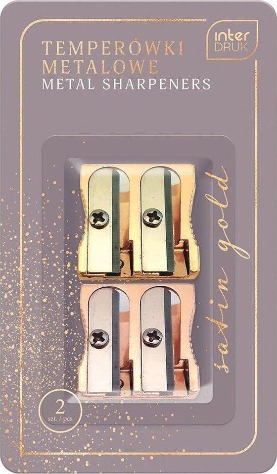 Temperówka metalowa 2 sztuki Satin Gold