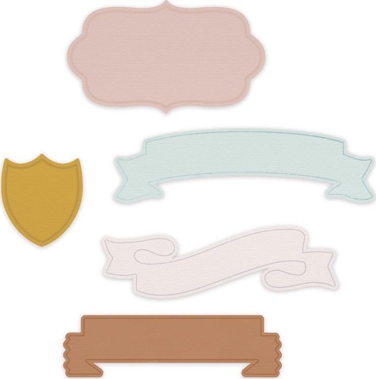 Zestaw wykrojników - Szyldy 5szt