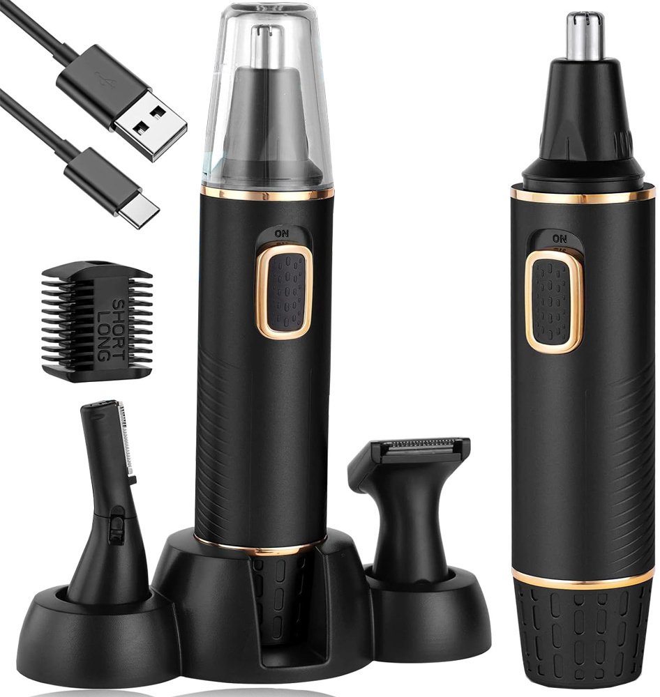 Trymer do nosa uszu depilator włosów golarka brwi 3w1 led