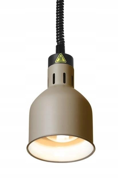 Lampa do podgrzewania potraw wisząca cylindryczna śr. 175 mm 250 W - beżowa