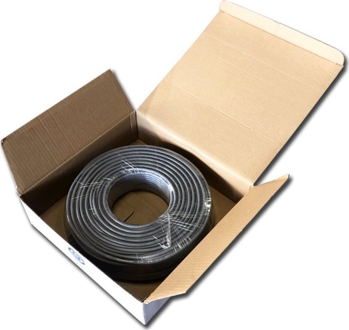 Kabel DATACOM UTP Cat.6, lanko 100m (1385) Szary