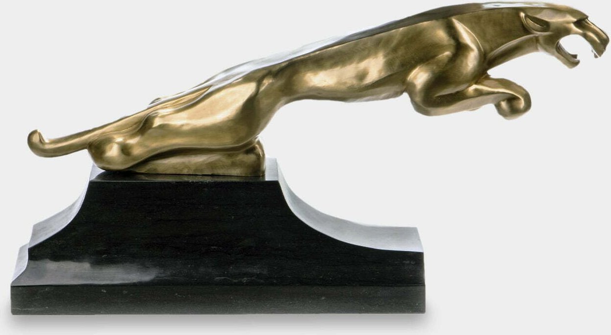 rzezbyzbrazu Jaguar Art Deco Rzeźba z Brązu