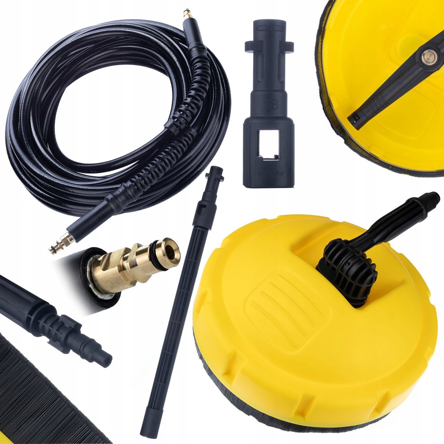 Rosfix SZCZOTKA LANCA T-RACER DO PATIO KOSTKI KARCHER K2 K3 K4 K5 K6 K7 + WĄŻ 10M