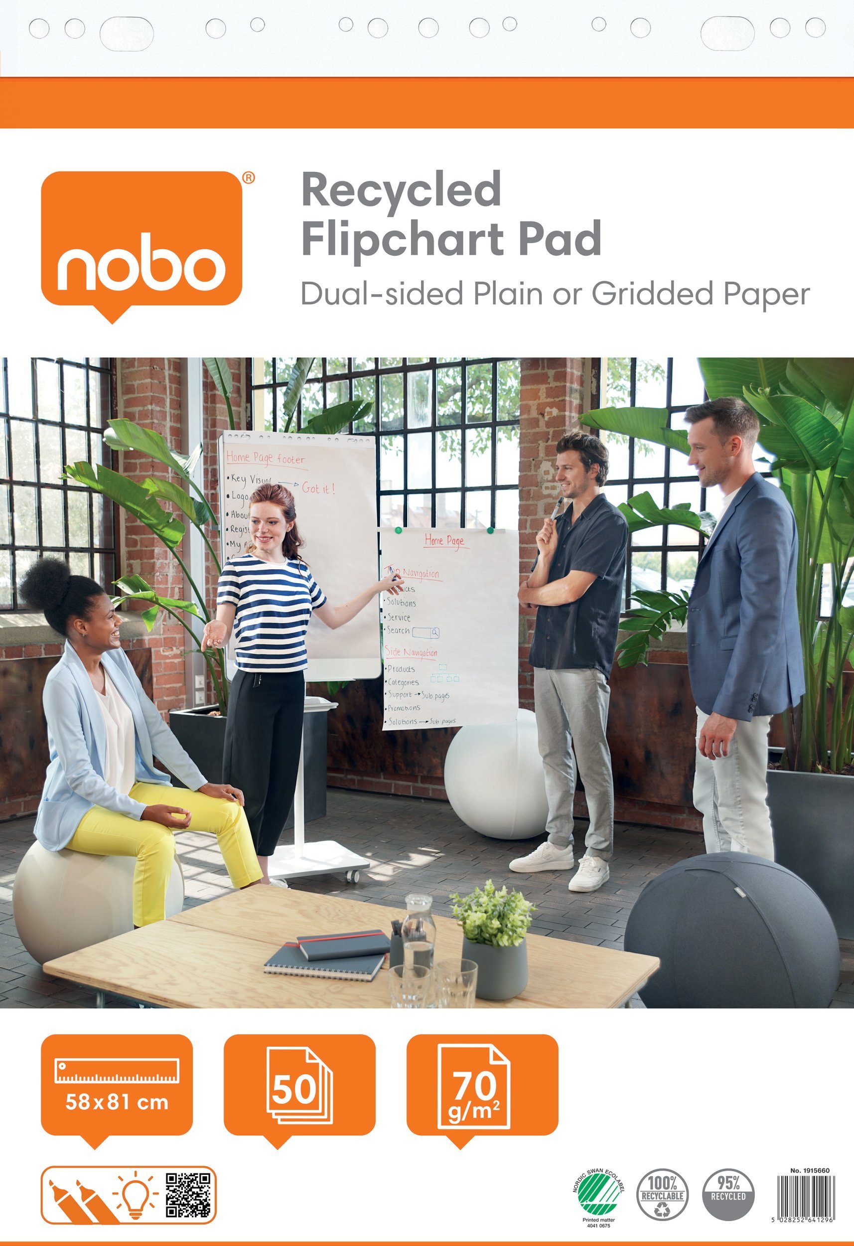 Flipchart Nobo Flipchart 58x81 50 arkuszy