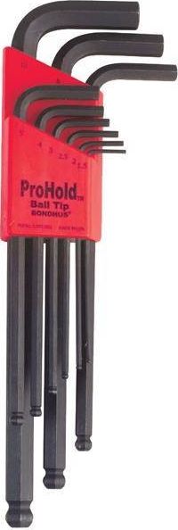 Bondhus Zestaw imbusów 1,5 - 10 BONDHUS - długie, z kulką i blokadą [9 cz.]