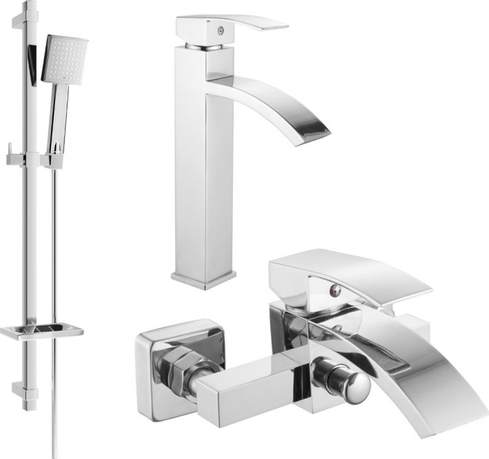 Mexen Mexen Libra DQ45 zestaw wannowy, chrom - 745113DQ45-00