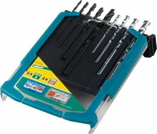 Wiertło Wolfcraft Zestaw wierteł Wolfcraft 7115000 Metal Piedra 9 Części