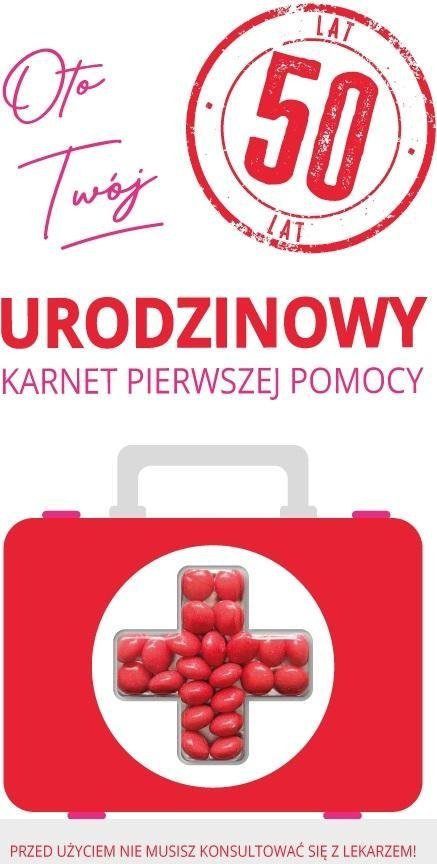 Karnet urodziny 50