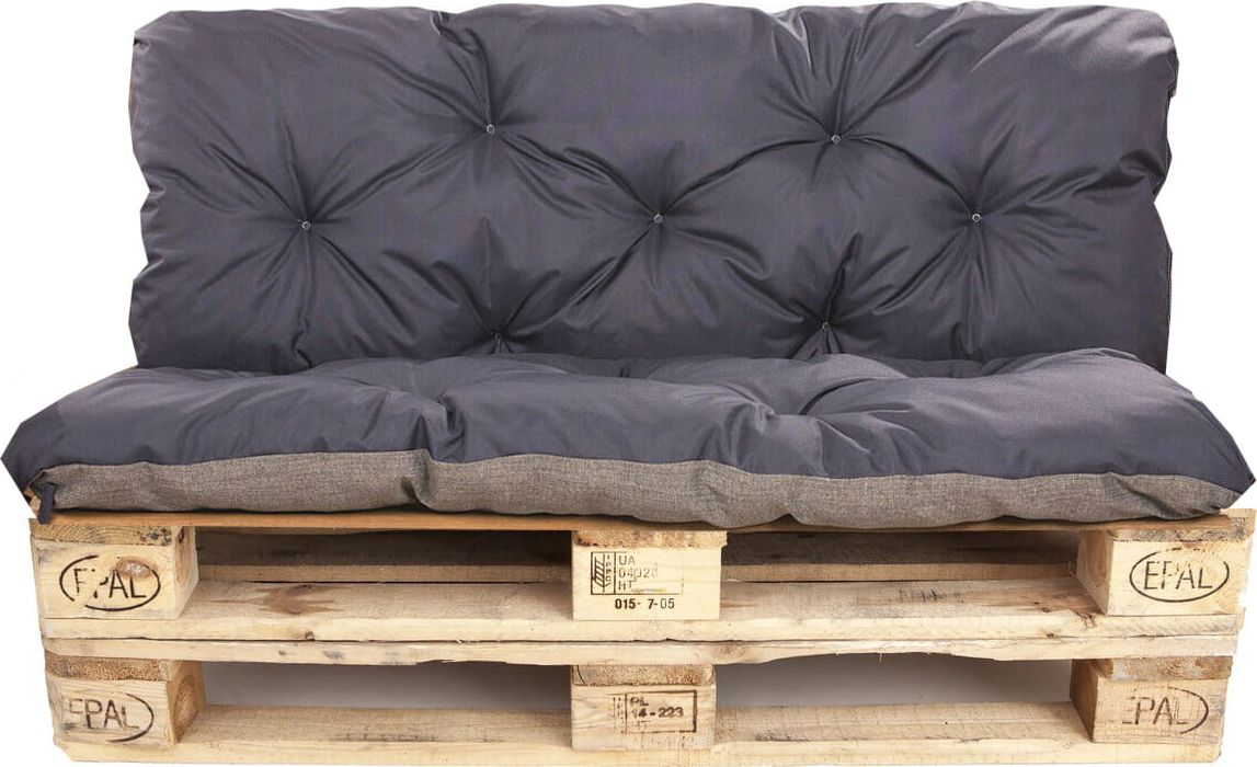 Setgarden Poduszki na palety | zestaw poduszek 120x60/40cm | poduszki na ławkę | huśtawkę