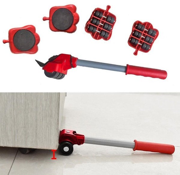 Rolki transportowe wózki do przesuwania przenoszenia mebli 190 kg zestaw