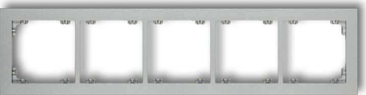 Karlik Deco Ramka pięciokrotna srebrny metalik (7DR-5)