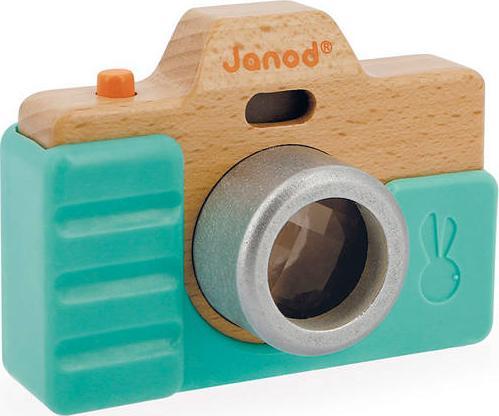 Janod Janod Drewniany aparat fotograficzny z dźwiękiem i lampą błyskową 18 m+