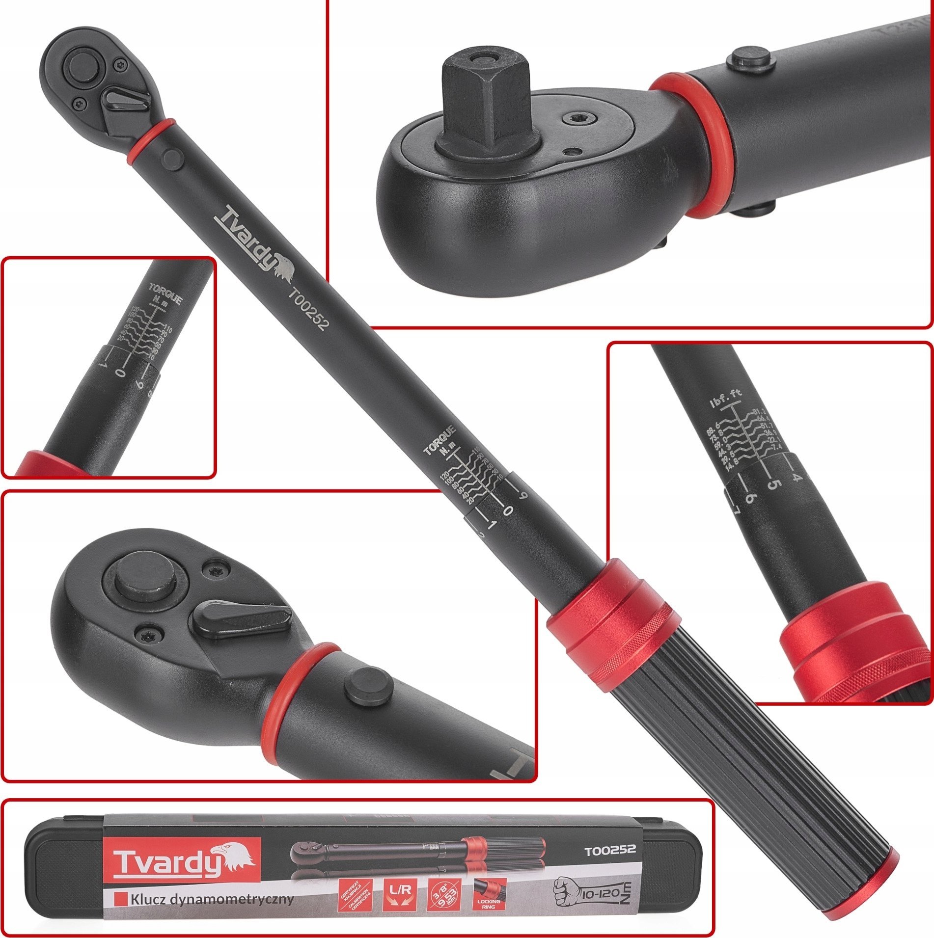 Tvardy Klucz dynamometryczny 3/8" 10-120Nm TVARDY (12)