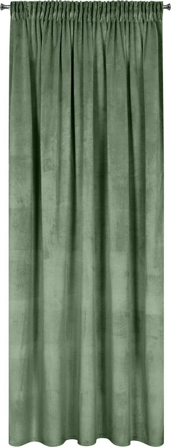 Eurofirany Zasłona zaciemniająca welwetowa na taśmie MELANIE 140X270 c. miętowa