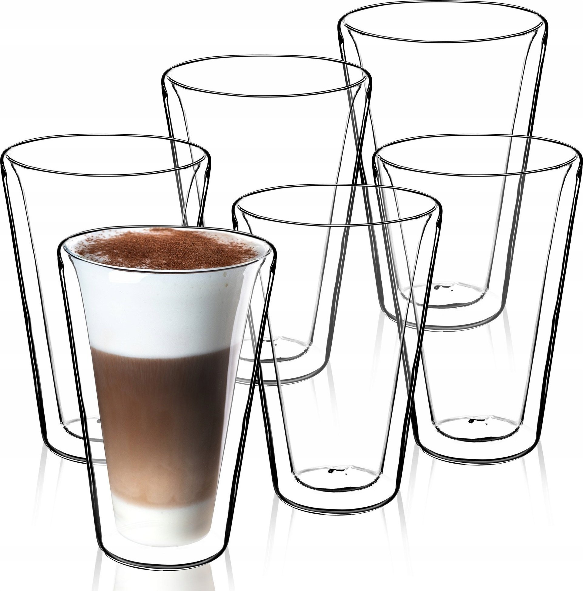 Kadax Szklanki Termiczne Do Napojów Latte Koktajlów 6szt