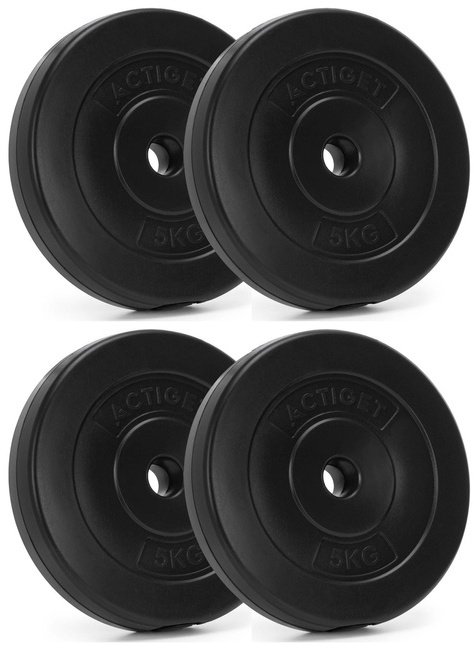 Obciążenie bitumiczne 5 kg 4 szt. talerze kompozytowe 31 mm krążki do sztangi hantli UNIWERSALNY