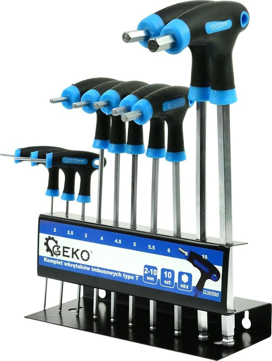 Geko Zestaw wkrętaków imbusowych typu T (G30590)