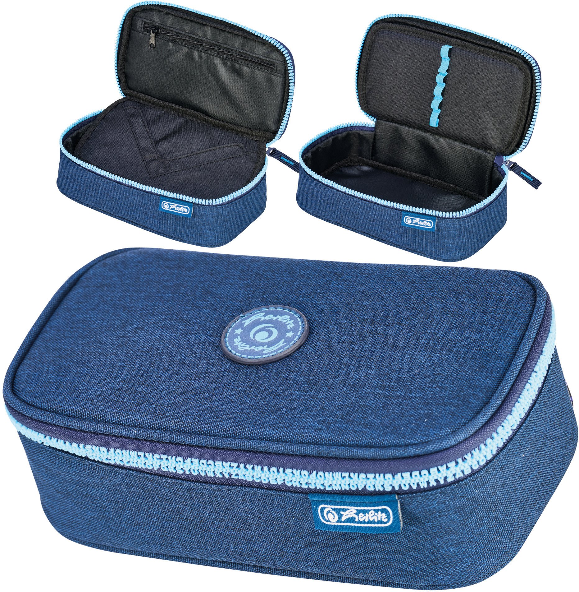 Piórnik kosmetyczka etui usztywniany z klapką duży XXL BeatBox ABC HERLITZ