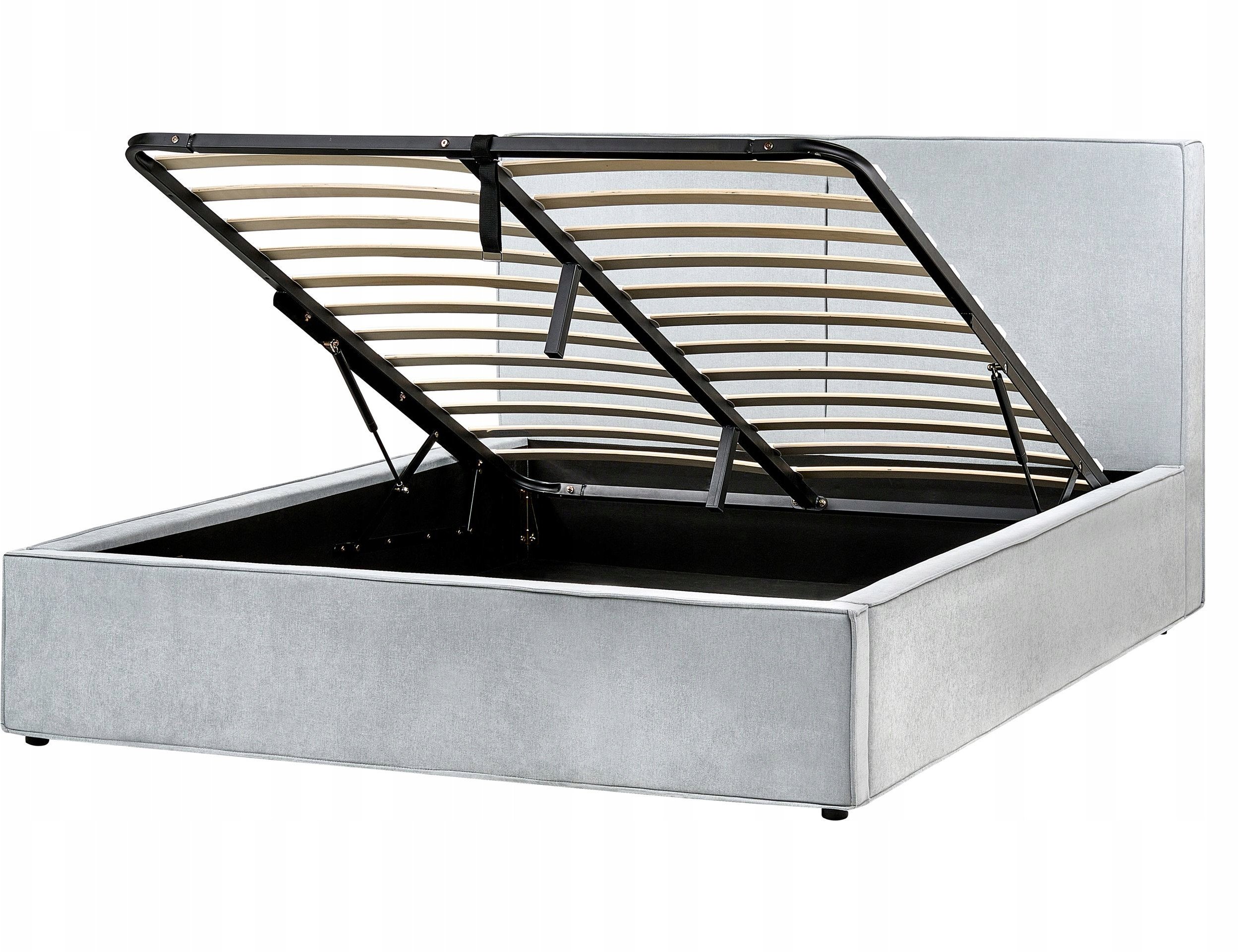 Łóżko z pojemnikiem MOISSAC 160 x 200 cm Błękitny