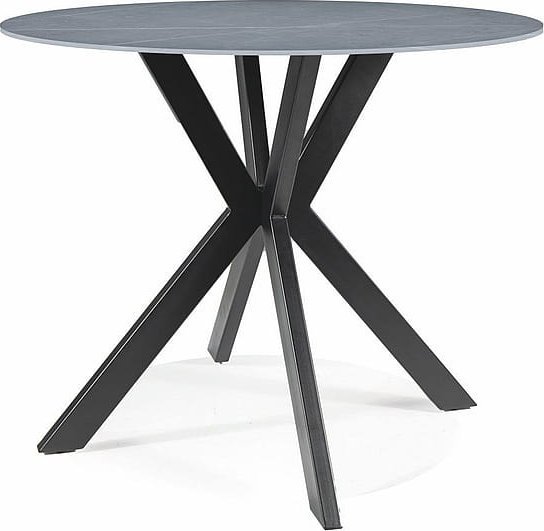 Signal Stół okrągły TALIA szary/czarny 90x90