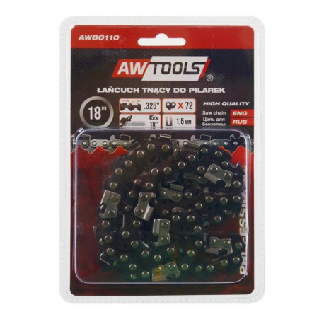 AWTools Łańcuch tnący do pilarki 45cm 18" .325" 1,5mm 72-ogniwa (AW80110)