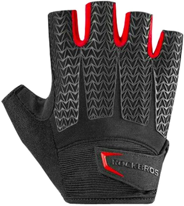 Rękawiczki rowerowe Rockbros S169BR M z wkładkami żelowymi - czarno-czerwone