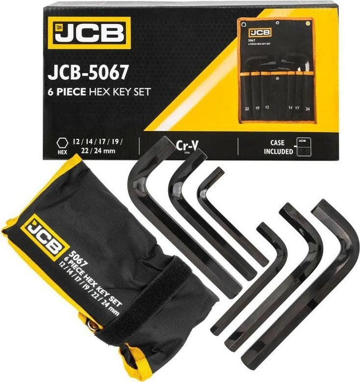 JCB HEXAGON SOCKETS 6pcs 12-24mm / CASE