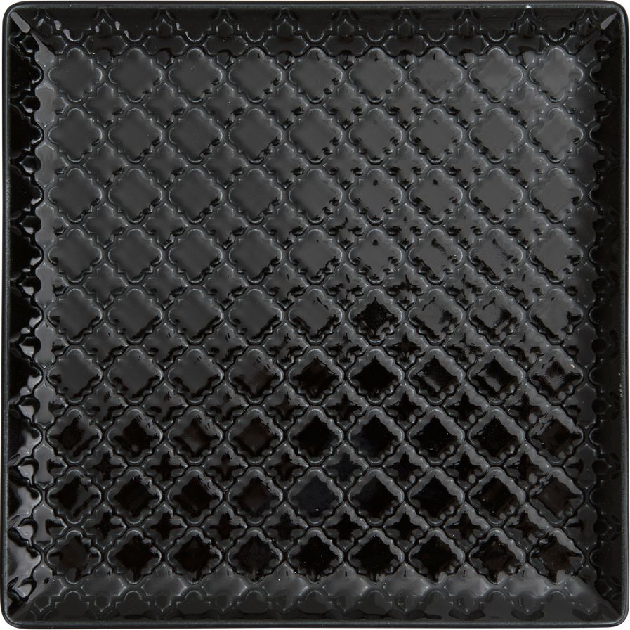 Lubiana Talerz płytki kwadratowy 17cm Marrakesz czarny