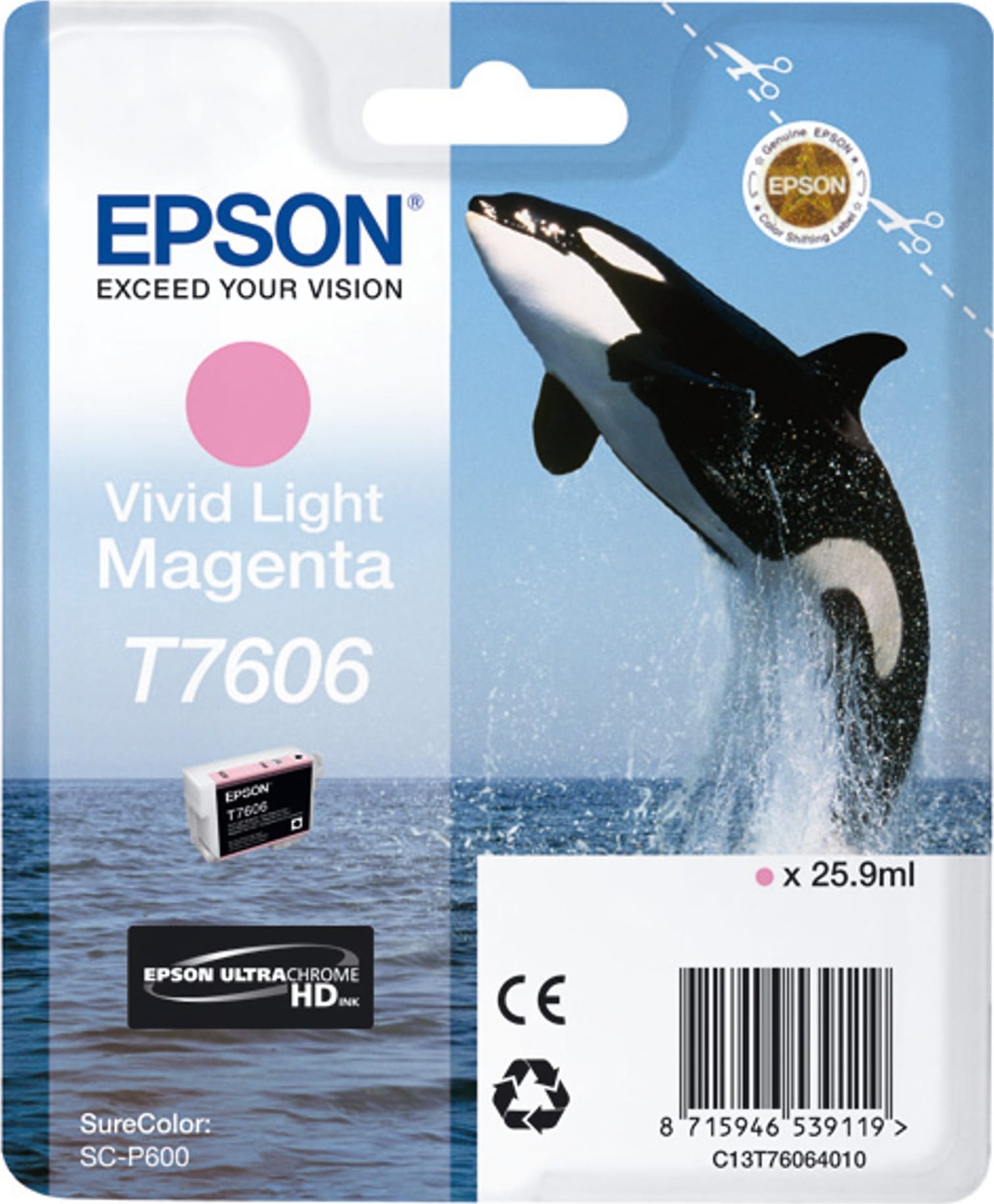 Tusz Epson Epson ink cartridge vivid light magenta T 7606 N