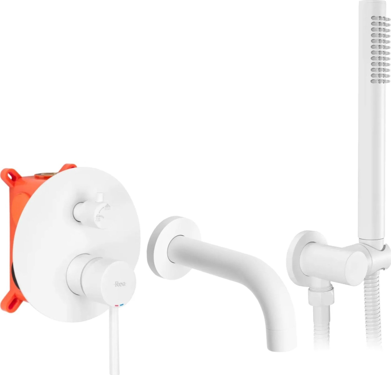 Bateria wannowa Rea Bateria wannowa podtynkowa Rea Lungo Biała + Box