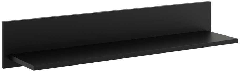 Półka wisząca, ścienna, loft, 100x20x18 cm, czarny, mat