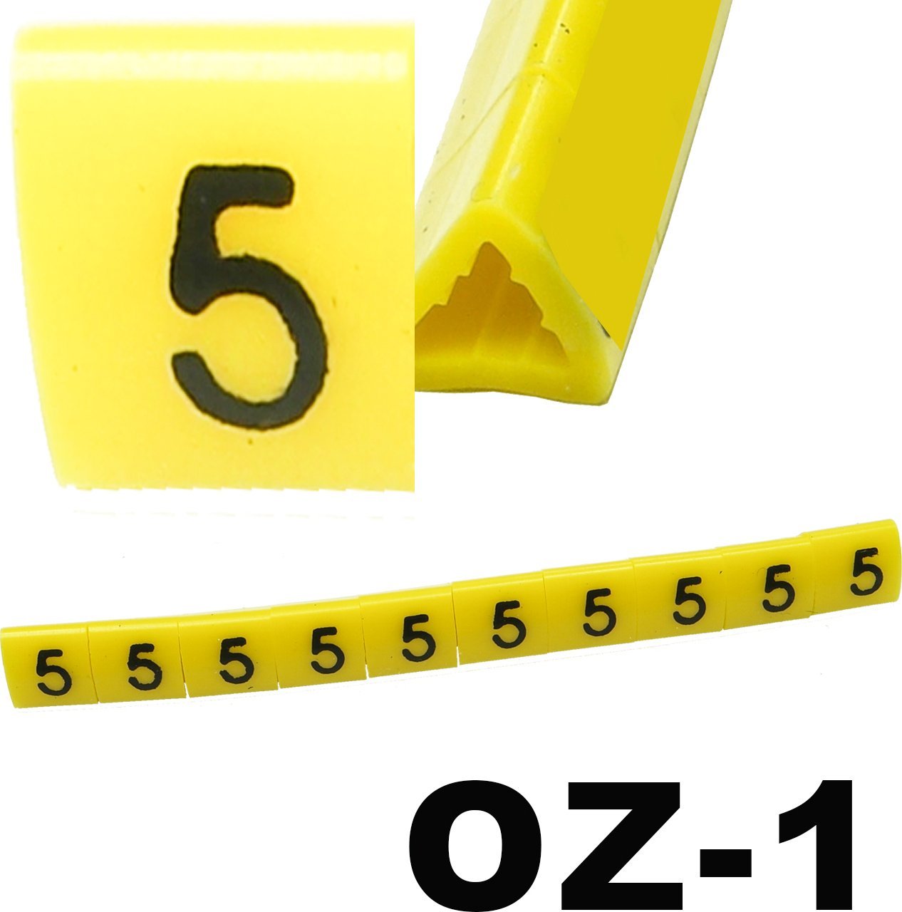 Ergom Oznacznik przewodów OZ-1 5 żółte 100szt