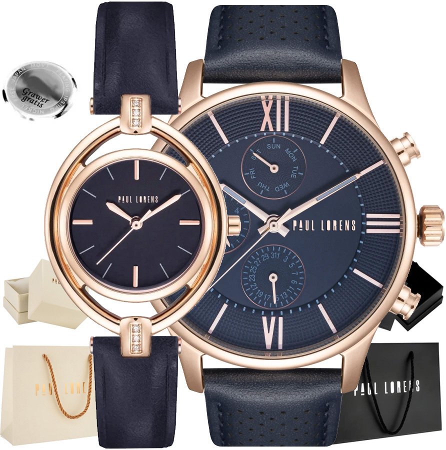 Zestaw zegarków dla par Paul Lorens SAVRESE/SELENA 6F3