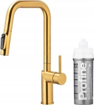 Bateria kuchenna KFA DUERO PURE STYLE PULL-OUT BATERIA KUCHENNA Z FUNKCJĄ FILTRACJI WODY I WYCIĄGANĄ WYLEWKĄ + ZESTAW FILTRUJĄCY PROFINE SILVER S, BRU