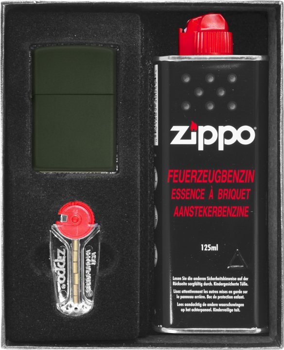Zestaw ZIPPO Zapalniczka GREEN MATTE Prezentowy No1