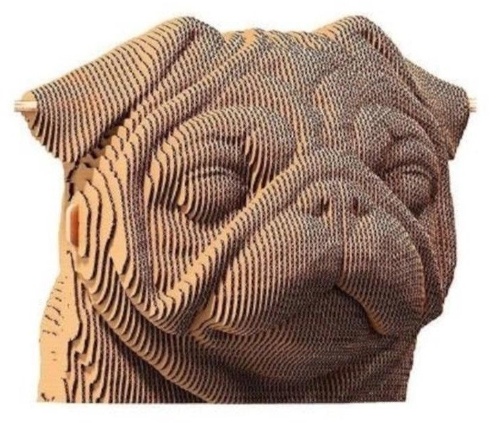 Puzzle 3D kartonowe - Mops