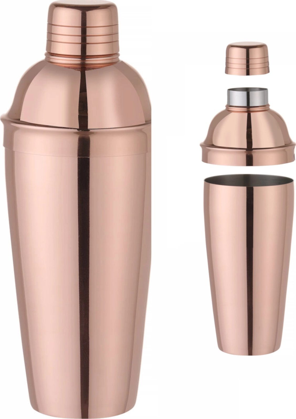 Bar Up Shaker barmański 3 częściowy do drinków i koktajli Cobbler 0.8 l - miedziany Shaker barmański 3 częściowy do drinków i koktajli Cobbler 0.8 l -