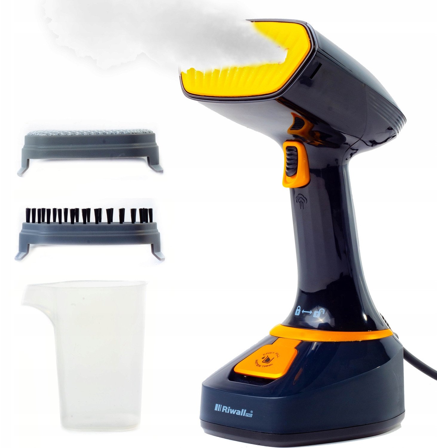 PAROWNICA DO UBRAŃ ŻELAZKO PAROWE STEAMER ZESTAW AKCESORIA 7w1 RIWALL RX-01