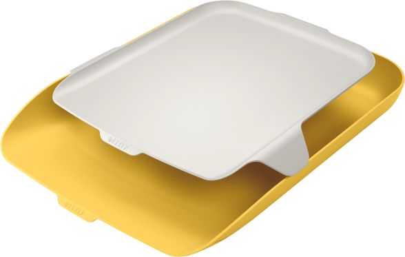 Leitz Półka na dokumenty z organizerem Leitz Cosy, żółta 52590019