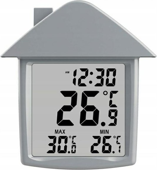 Terdens termometr zaokienny szary (3854)