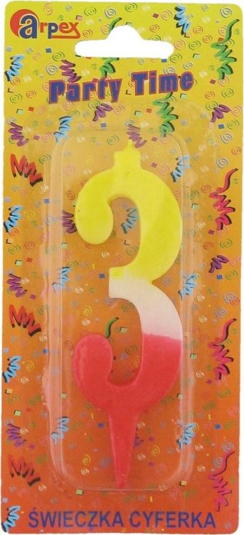 Arpex Świeczka cyferka - kolor nr 3