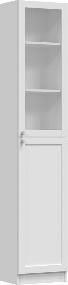 Topeshop Wysoka witryna przeszklona, Pafos, 40x31x200 cm, biały, mat