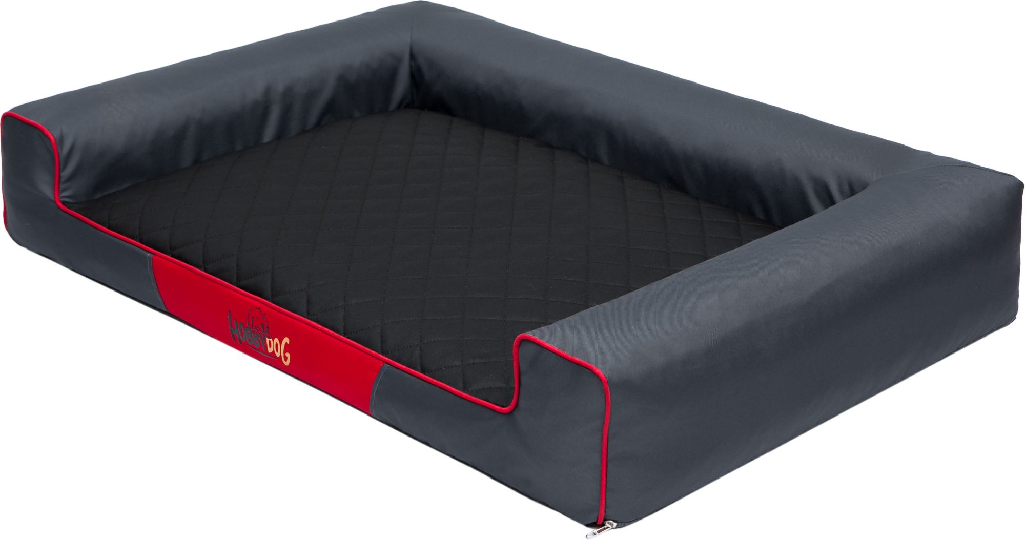 Hobbydog VICTORIA GRAFIT Z CZARNYM MATERACEM - XL