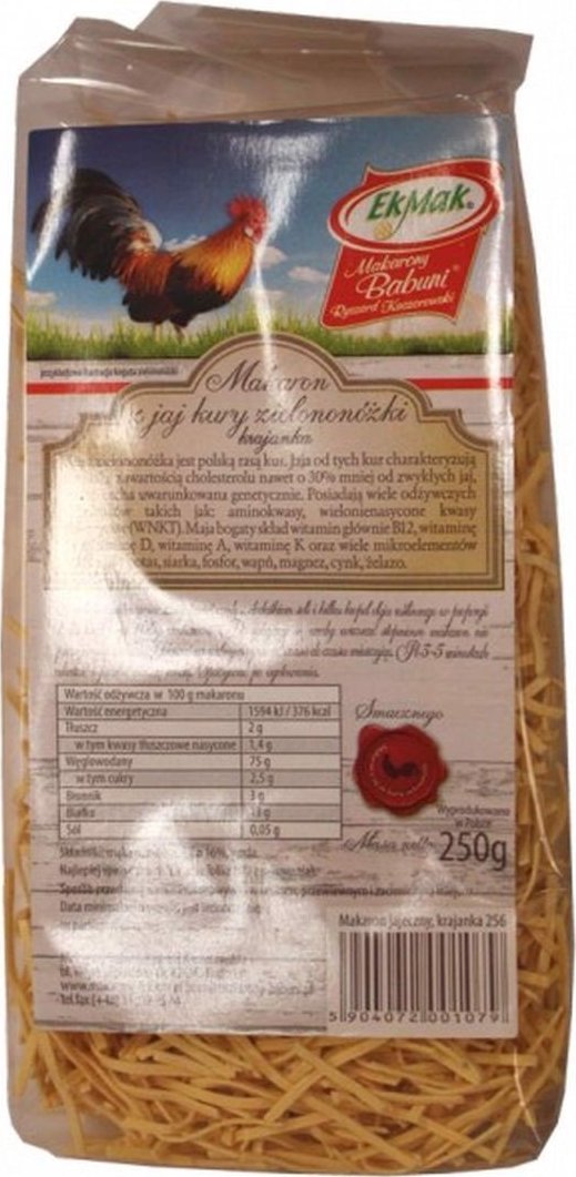 Eko mak Eko Mak Makaron z jaj kury zielononóżki krajanka 250g